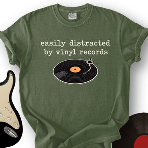 Easily Distracted by Vinyl T-Shirt