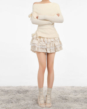 Ballerina Core Ruffled Lace Skirt