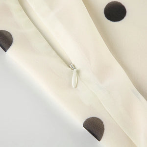 Old Money Polka Dot Midi Skirt