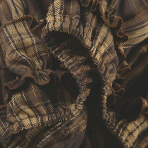 Plaid Ruffled Mini Skirt