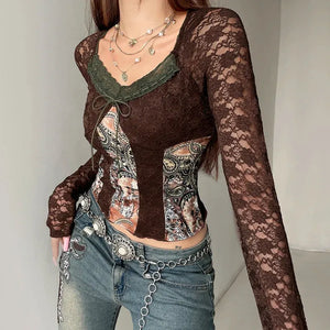 Vintage Bohemian Lace Top