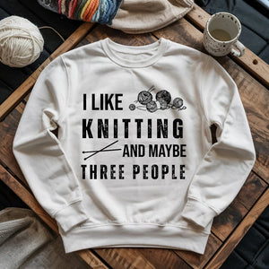 Knitting & 3 People Sweatshirt