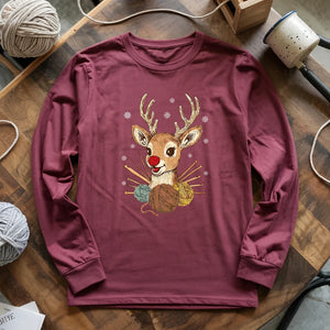 Red Nose Yarndeer Long Sleeve T-shirt