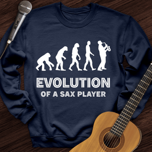 Evolution Of A Sax Player Crewneck