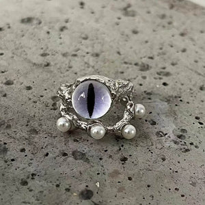 Purple Cat Eye Ring