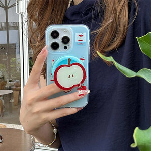 Red Apple Core Grip iPhone Case