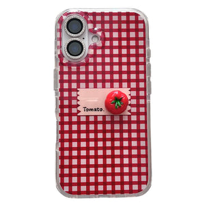 Tomato Checkered iPhone Case