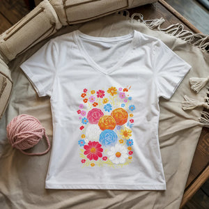 Yarn Bloom Lady V-neck