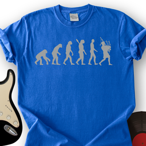 Evolution with Bagpipe T-Shirt