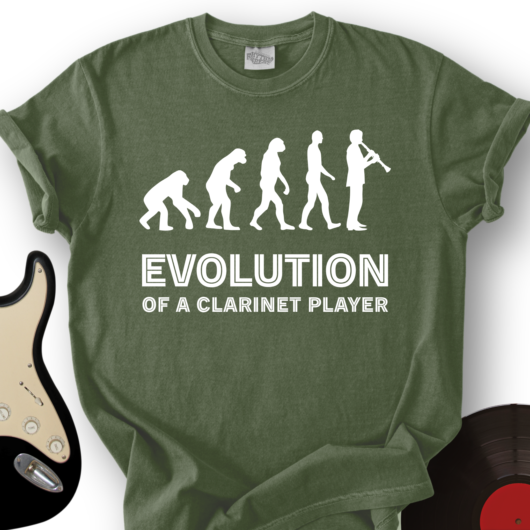 Evolution Of A Clarinet Player T-Shirt