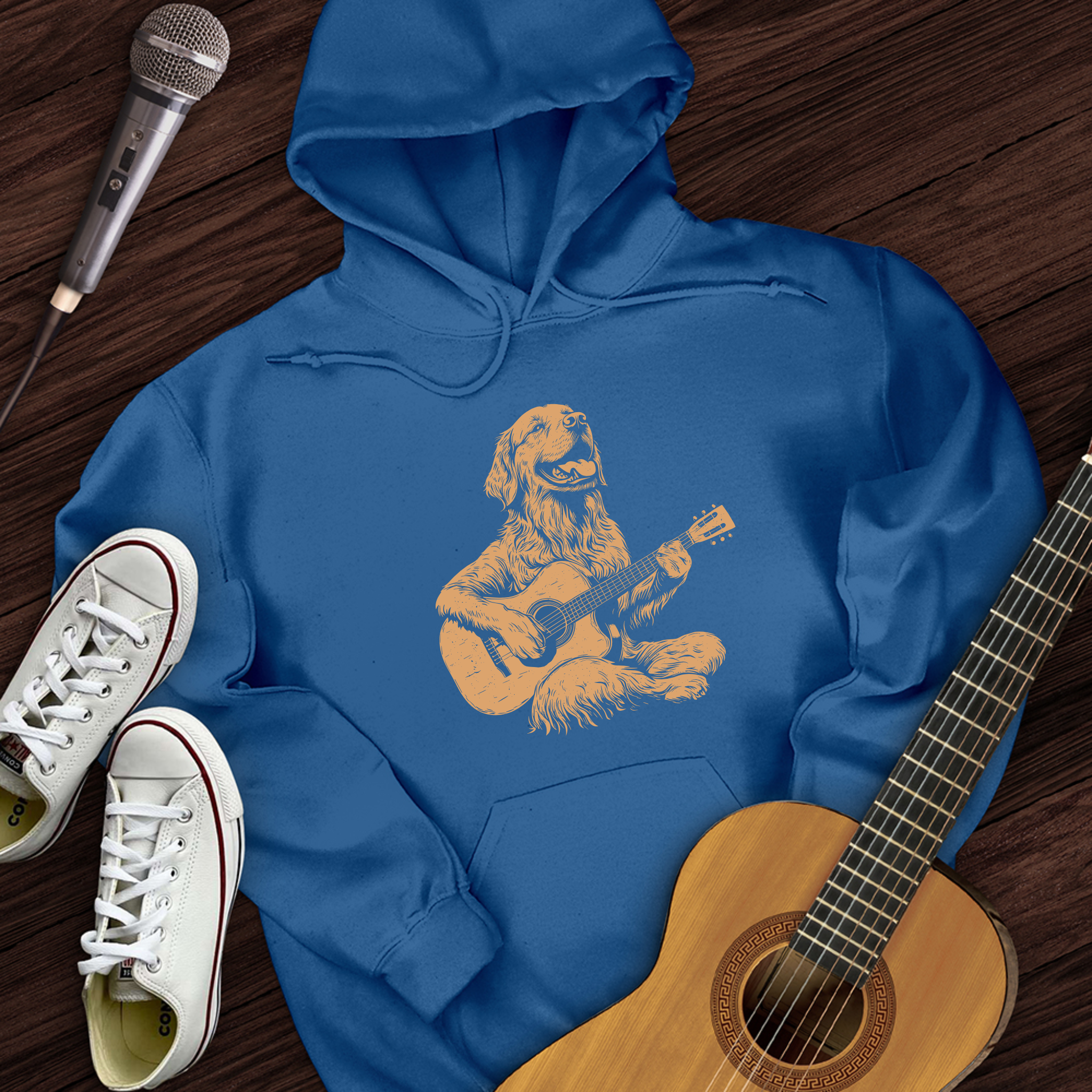Golden Retriever Guitar Hoodie