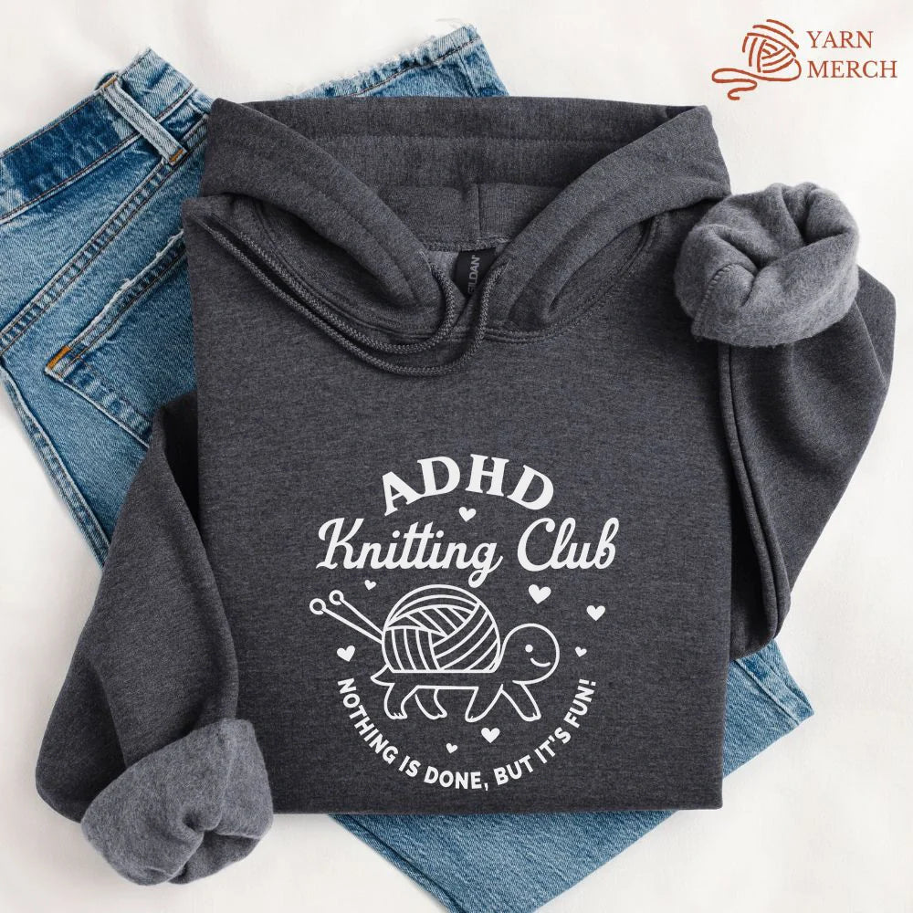 ADHD Knitting Club Hoodie