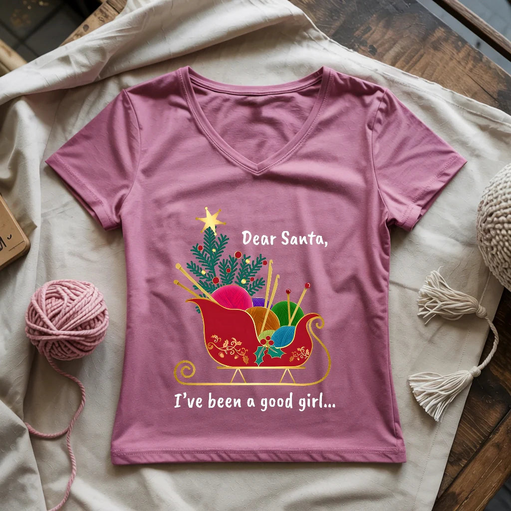 Dear Santa Lady V-neck