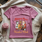 North Pole Crochet Club Lady V-neck