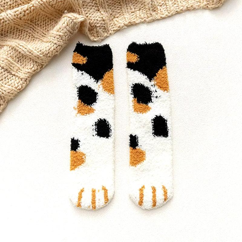 Cat Paw Plush Socks