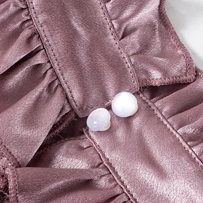 Cut Out Ruffled Halter Neck Top