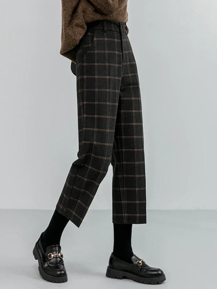 Dark Academia Plaid Pants