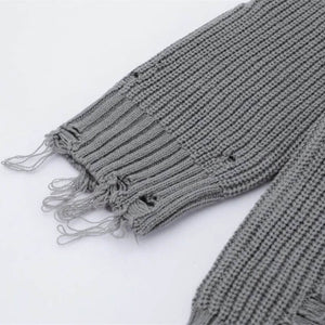 Distressed Knit Sweater
