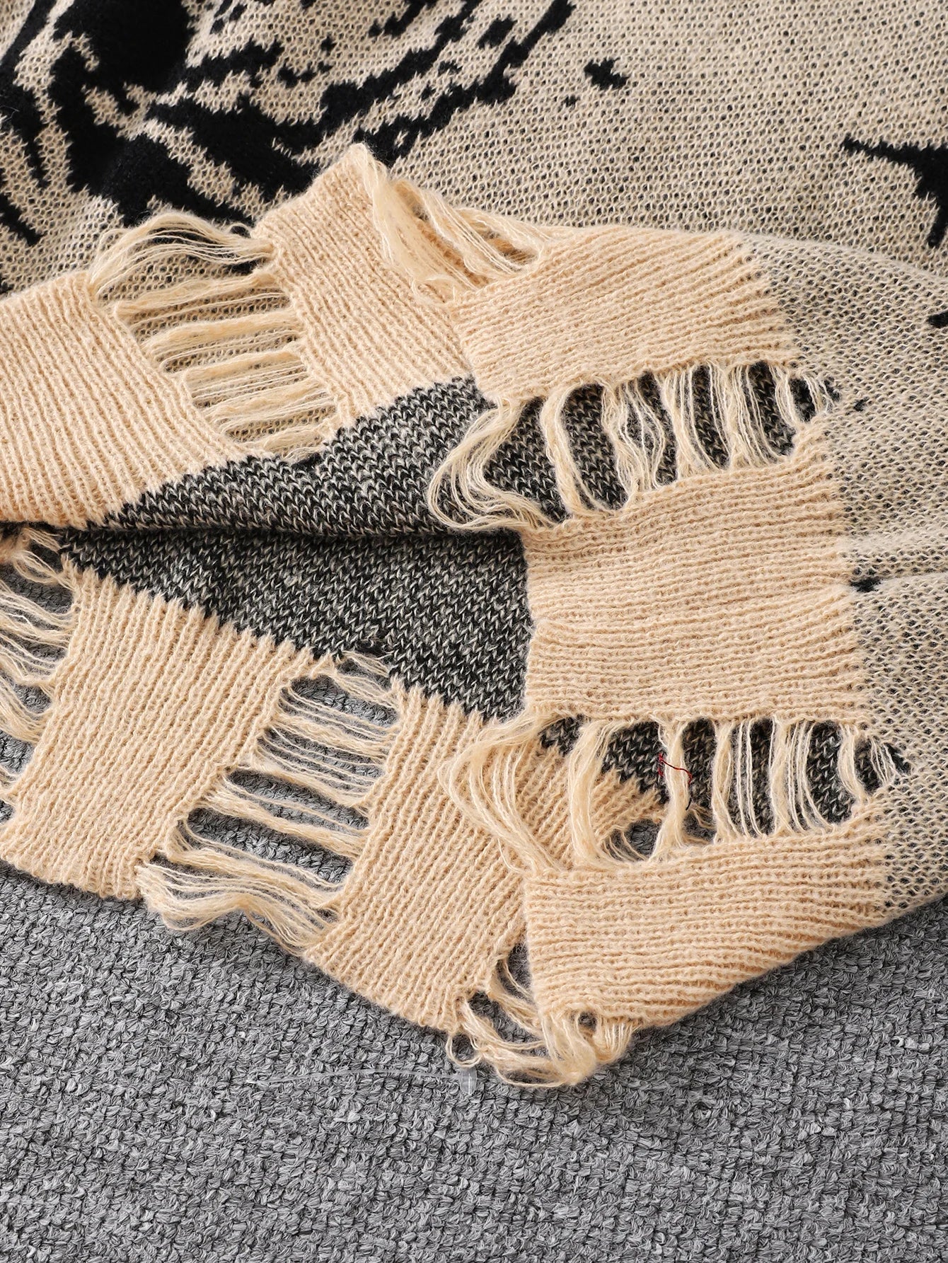 Distressed Pullover Sweater