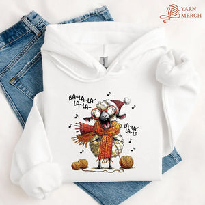 Fa-la-la Knitting Sheep Hoodie