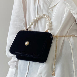 French Girl Pearl Chain Bag