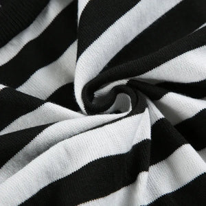 Grunge Striped Hooded Crop Top