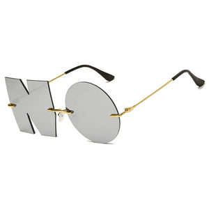 NO Shaped Sunglasses