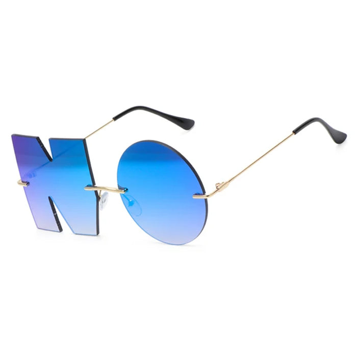 NO Shaped Sunglasses
