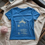 Vintage Knitting Pattern Lady V-neck