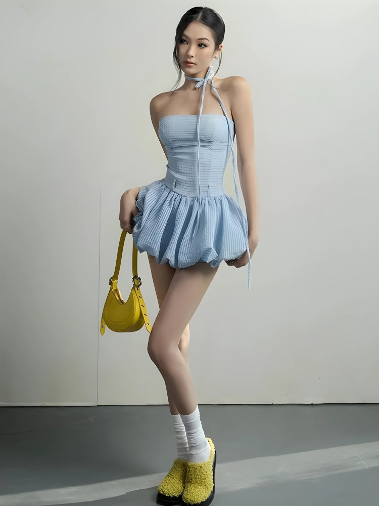 Strapless Bubble Mini Dress