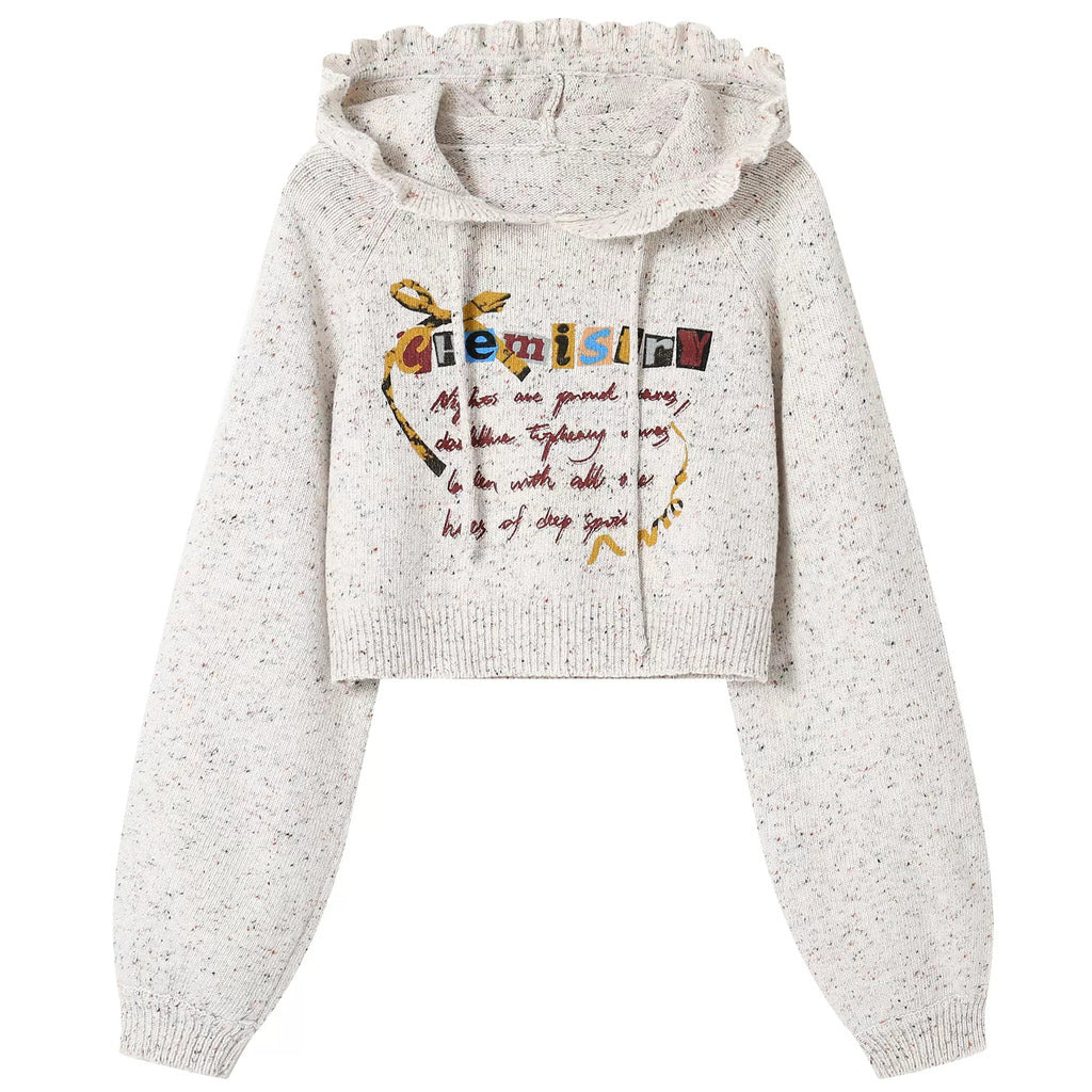 Chemistry Knit Cropped Hoodie