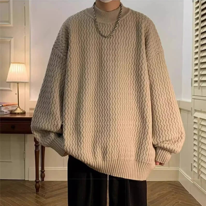 Wavy Knit Sweater