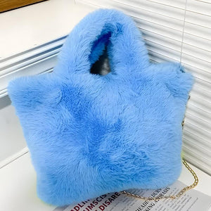 White Clouds & Blue Sky Fluffy Bag