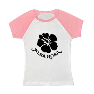 Y2K Alba Rosa Baby Tee