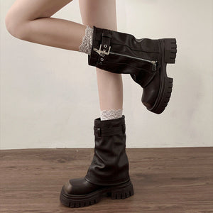 Forbidden Girlfriend Chunky Boots