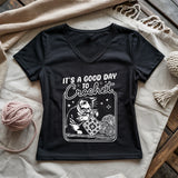 Good Day To Crochet Lady V-neck