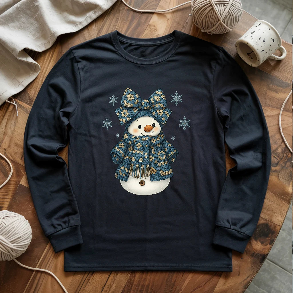 Snowman Crocheter Long Sleeve T-shirt