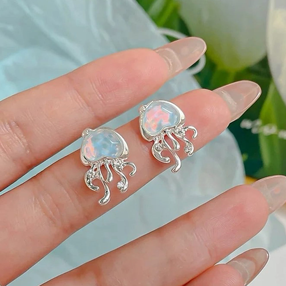 Blue Jellyfish Earrings