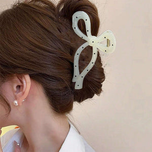 Bow Polka Dot Hair Claw