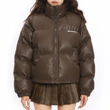 Chocolate Brown Puffer Jacket