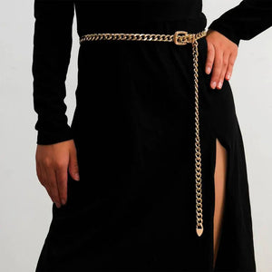 Chunky Buckle Chain Belt