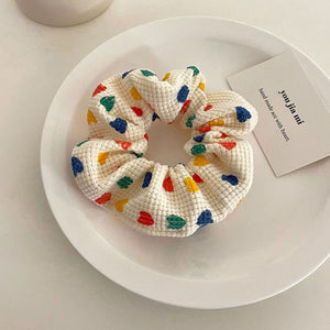 Colorful Hearts Scrunchie