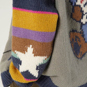 Colorful Striped Indie Kid Zip Sweater