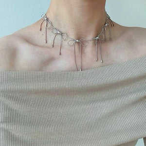 Coquette Bows Choker Necklace