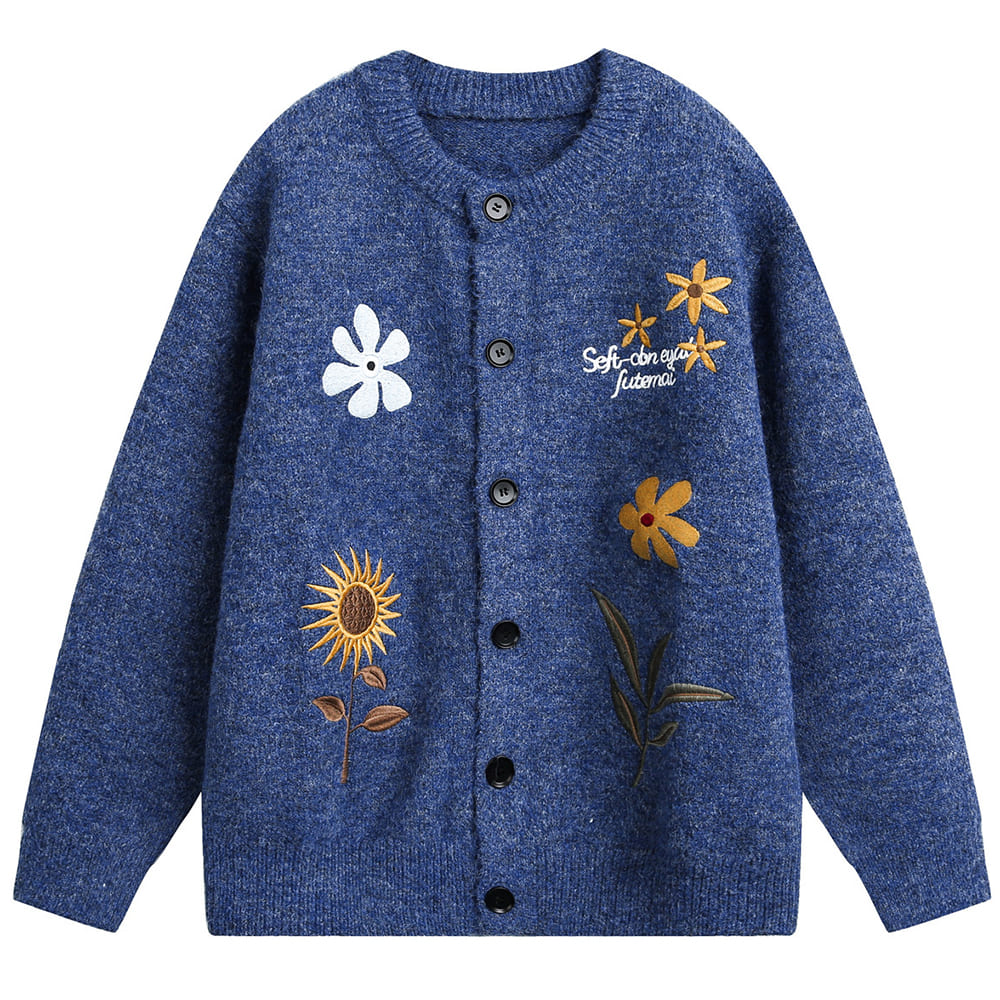 Cottagecore Embroidery Knit Cardigan