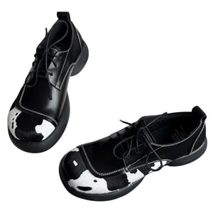 Cow Print Oxford Boots