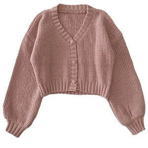 Danish Pastel Cropped Cardigan