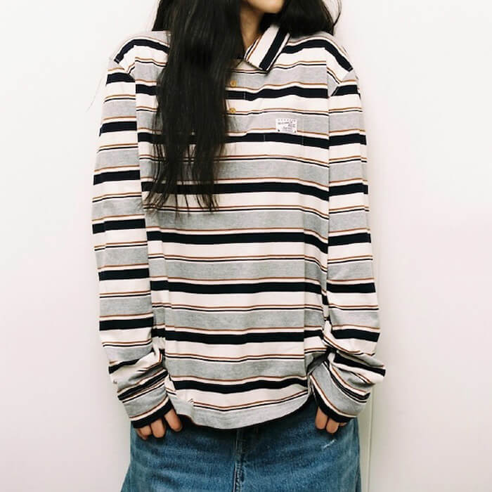 Dorm Room Diaries Stripe Rugby Polo