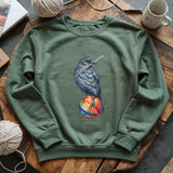 Crochet Crow Sweatshirt
