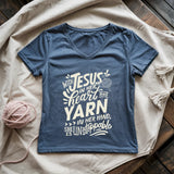 Jesus And Yarn Lady V-neck